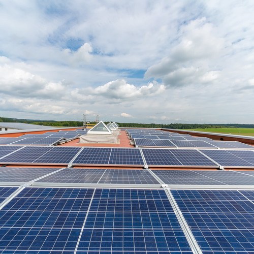 Solaranlage auf Flachdach