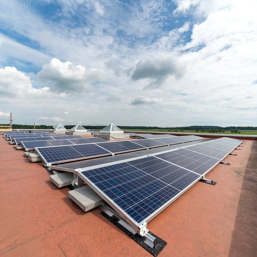 Solaranlage auf Flachdach
