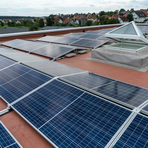 Solaranlage auf Flachdach